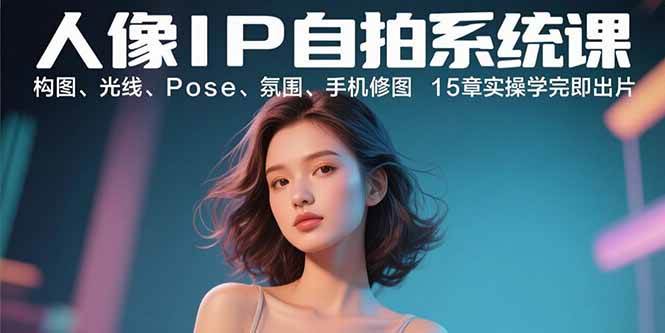 图片[1]-（15920期）人像IP自拍系统课：构图、光线、Pose、氛围、手机修图 15章实操学完即出片-易工具