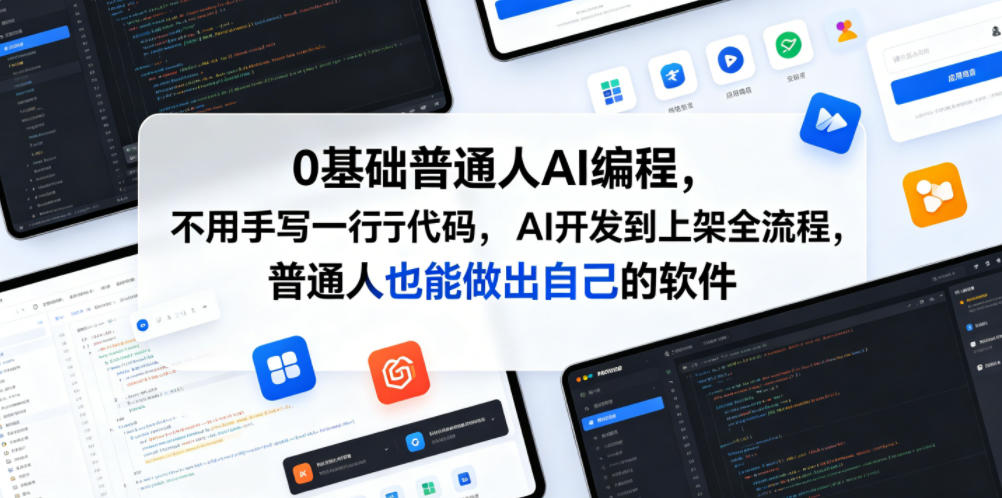 0基础普通人AI编程，不用手写一行代码，AI开发到上架全流程，普通人也能做出自己的软件-易工具