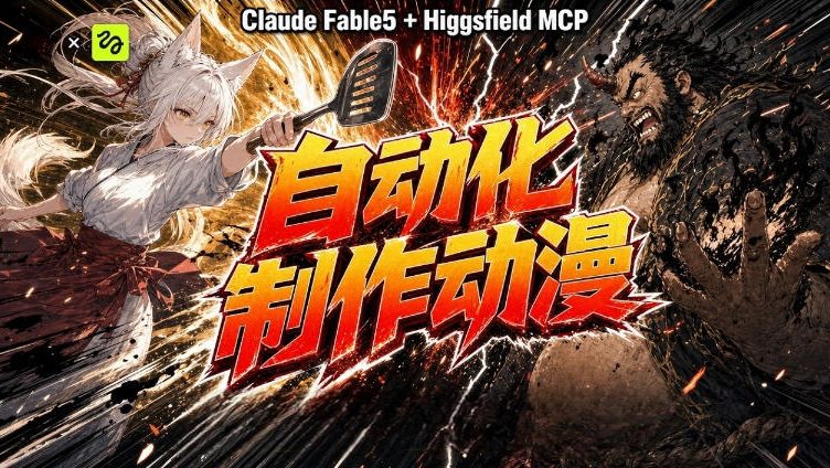 AI自动化动漫制作!Claude Fable 5接入Higgsfield MCP,直接生成完整创意内容 AI自动化动漫制作!Claude Fable 5接入Higgsfield MCP,直接生成完整创意内容