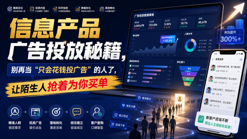 信息产品广告投放秘籍，别再当“只会花钱投广告”的人了，让陌生人抢着为你买单【原创双语字幕】-易工具