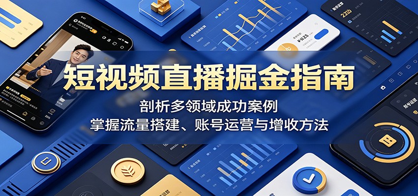 短视频直播掘金指南:剖析多领域成功案例,掌握流量搭建、账号运营与增收方法-易工具