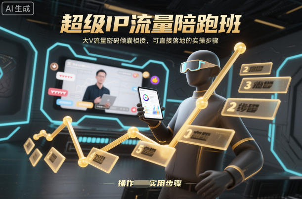 超级IP流量陪跑班,大V流量密码倾囊相授,可直接落地的实操步骤-易工具