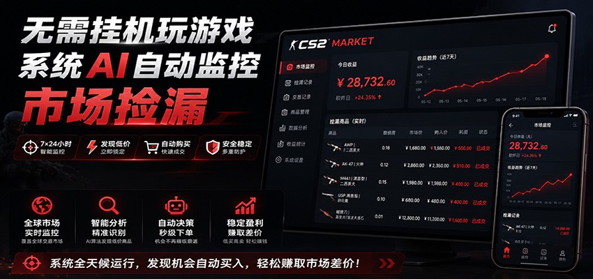 系统AI自动监控市场捡漏,不用玩游戏,只需要一部手机,支持任何形式数据验证-易工具