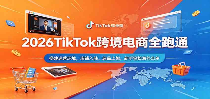 2026TikTok跨境电商全跑通：搭建运营环境，店铺入驻，选品上架，新手轻松海外出单-易工具