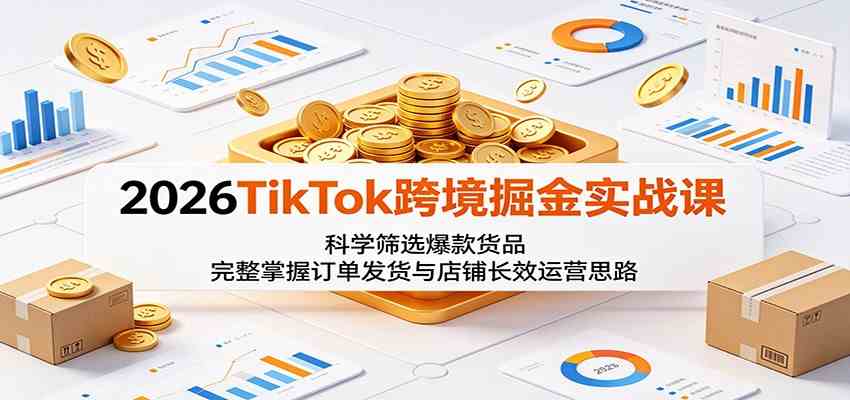 2026TikTok跨境掘金实战课:科学筛选爆款货品,完整掌握订单发货与店铺长效运营思路-易工具