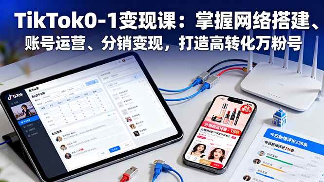 图片[1]-（16334期）TikTok0-1变现课：掌握网络搭建、账号运营、分销变现，打造高转化万粉号-易工具
