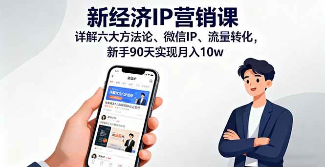 图片[1]-（16194期）新经济IP营销课：详解六大方法论、微信IP、流量转化，新手90天实现月入10w-易工具