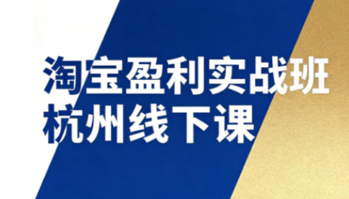 淘宝盈利实战班杭州线下课12月26-28日（音频+字幕），帮你掌握SOP流程+12门核心技术-易工具
