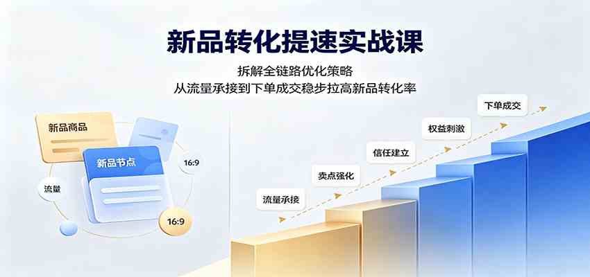 新品转化提速实战课：拆解全链路优化策略，从流量承接到下单成交稳步拉高新品转化率-易工具