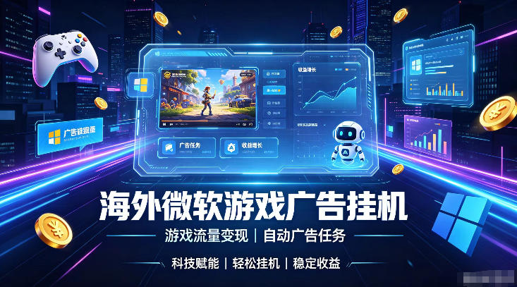 海外游戏广告自动挂G，轻资产海外副业风口，单设备稳定产出500+【揭秘】-易工具