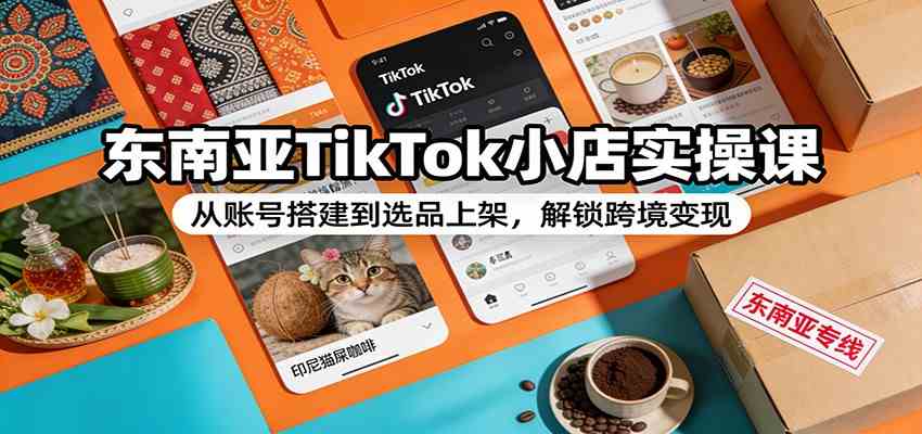东南亚TikTok小店实操课：从账号搭建到选品上架，解锁跨境变现-易工具