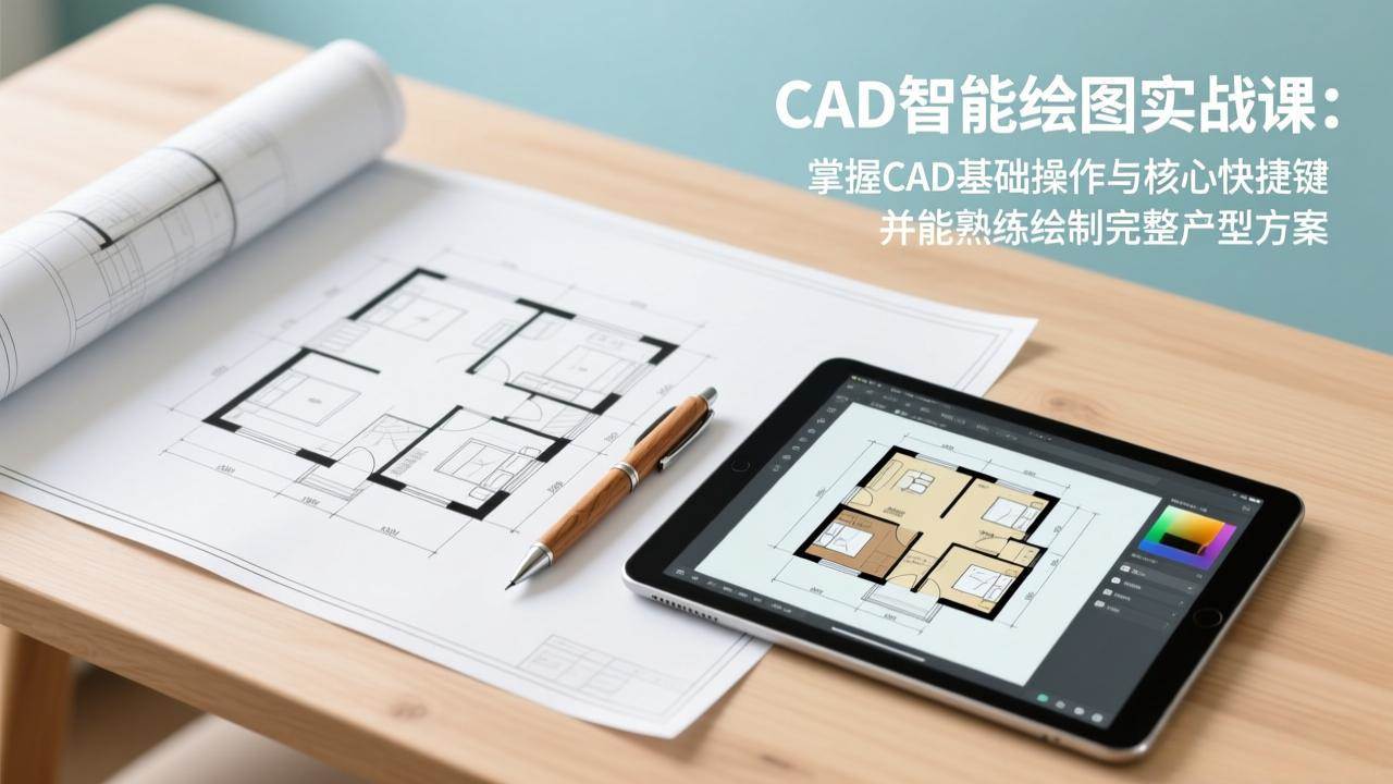 （17348期）CAD智能绘图实战课：掌握CAD基础操作与核心快捷键，并能熟练绘制完整户型方案-易工具