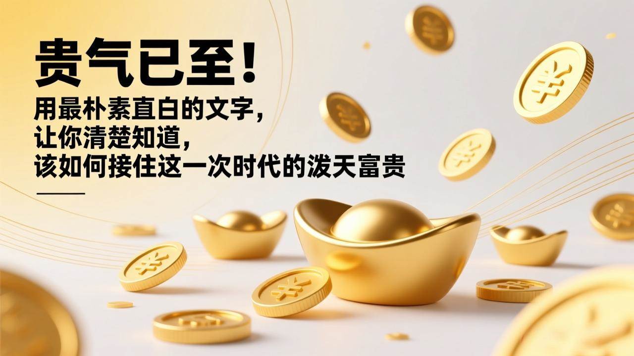 （17049期）付费文章：贵气已至！用最朴素直白的文字，让你清楚知道，该如何接住这一次时代的泼天富贵-易工具