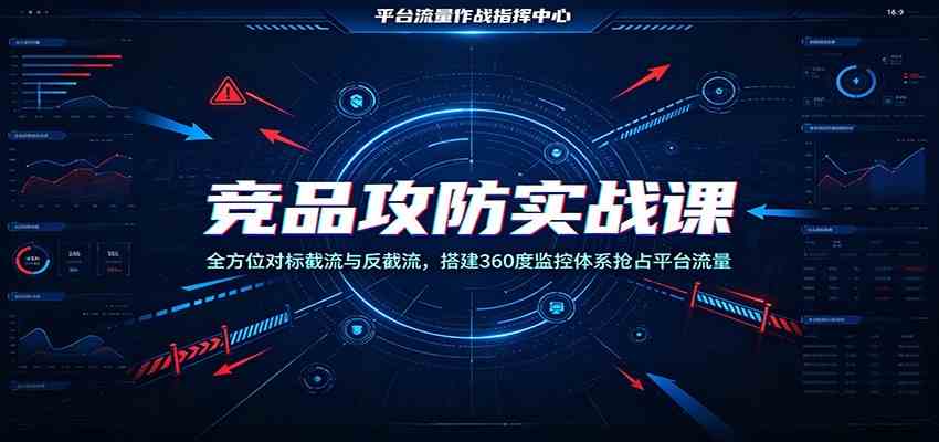 竞品攻防实战课：全方位对标截流与反截流，搭建360度监控体系抢占平台流量-易工具