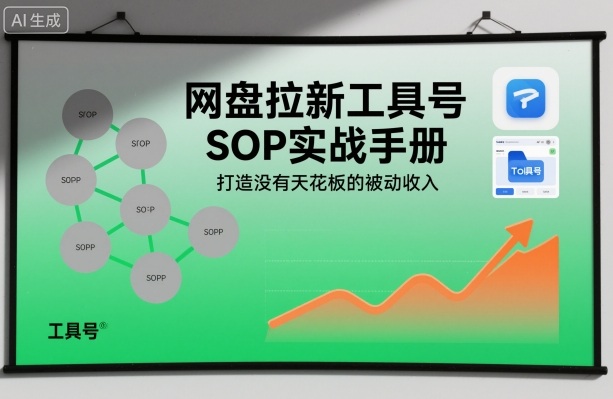 网盘拉新工具号SOP实战手册,打造没有天花板的被动收入-易工具