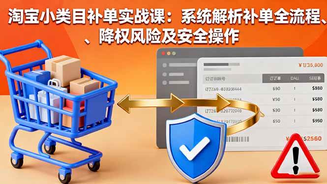 图片[1]-（16239期）淘宝小类目补单实战课：系统解析补单全流程、降权风险及安全操作-易工具