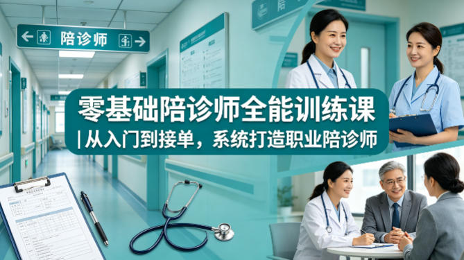零基础陪诊师全能训练课｜从入门到接单，系统打造职业陪诊师-易工具