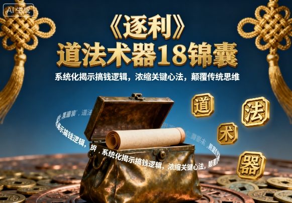《逐利》道法术器18锦囊,系统化揭示搞钱逻辑,浓缩关键心法,颠覆传统思维(更新)-易工具