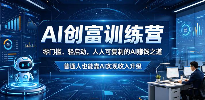 AI创富训练营，零门槛，轻启动，人人可复制的AI賺钱之道，普通人也能靠AI实现收入升级-易工具