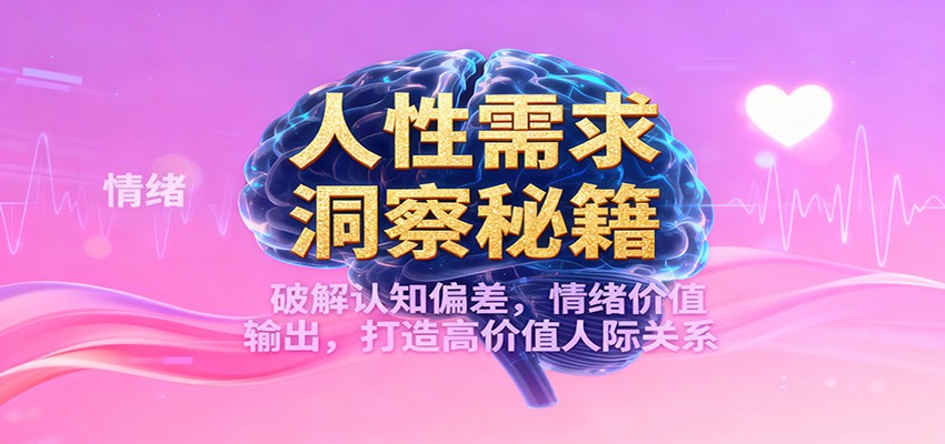 人性需求洞察秘籍,破解认知偏差,情绪价值输出,打造高价值人际关系-易工具