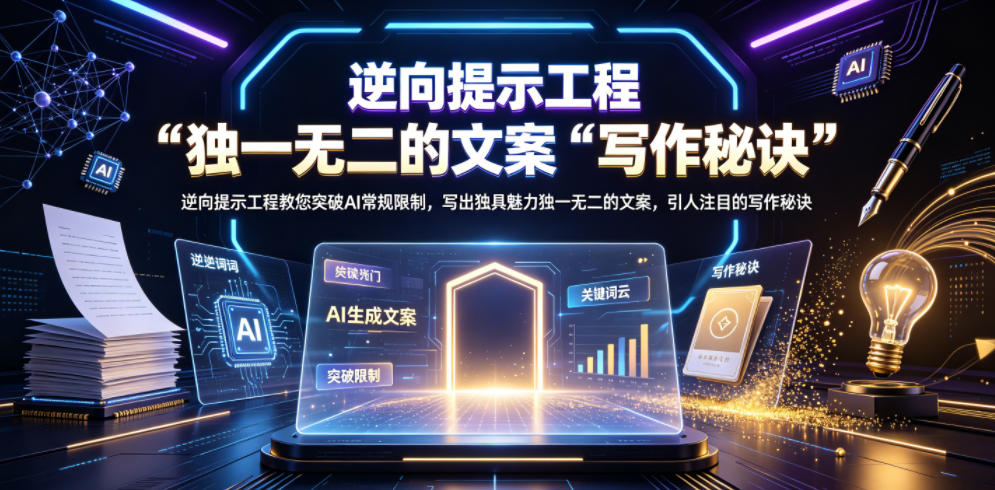 逆向提示工程教您突破AI常规限制，写出独具魅力独一无二的文案，引人注目的写作秘诀【原创双语字幕】