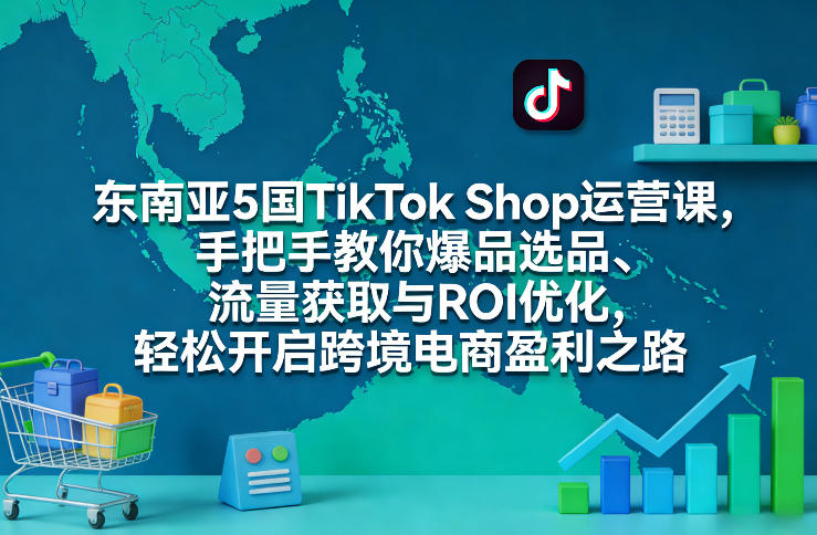 东南亚5国TikTok Shop运营课,手把手教你爆品选品、流量获取与ROI优化,轻松开启跨境电商盈利之路-易工具