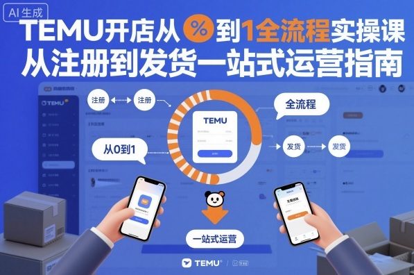 TEMU开店从0到1全流程实操课，从注册到发货一站式运营指南-易工具