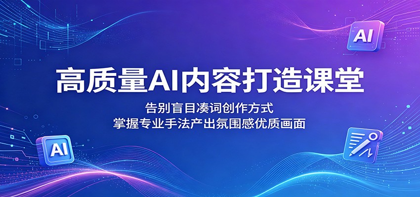 高质量AI内容打造课堂:告别盲目凑词创作方式,掌握专业手法产出氛围感优质画面-易工具