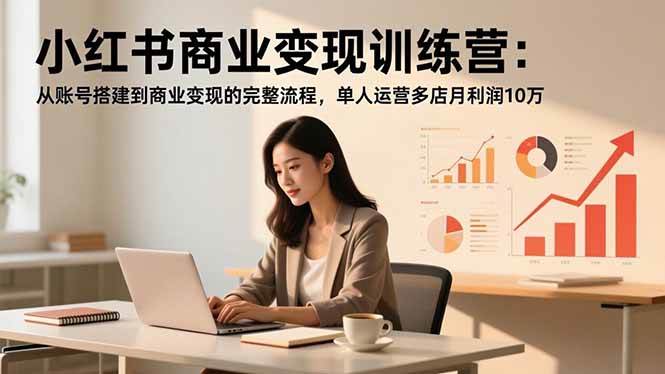 (16698期)小红书商业变现训练营:从账号搭建到商业变现的完整流程,单人运营多店月利润10万-易工具
