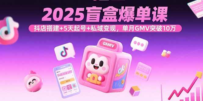 图片[1]-（15922期）2025盲盒爆单课，抖店搭建+5天起号+私域变现，单月GMV突破10万-易工具