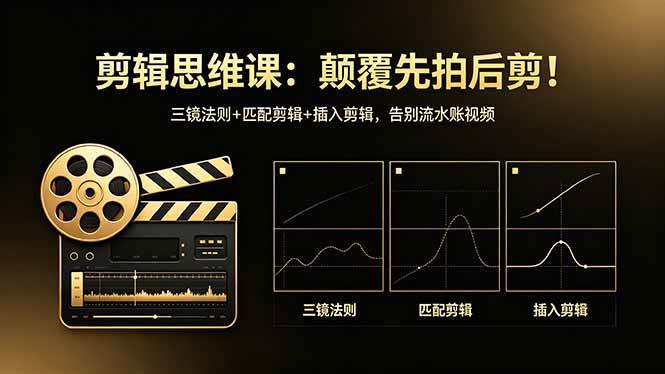 （18285期）剪辑思维课：颠覆先拍后剪！三镜法则+匹配剪辑+插入剪辑，告别流水账视频-易工具