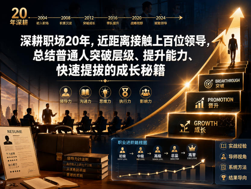 付费文章：深耕职场20年，近距离接触上百位领导，总结普通人突破层级、提升能力、快速提拔的成长秘籍（全网独家干货）-易工具
