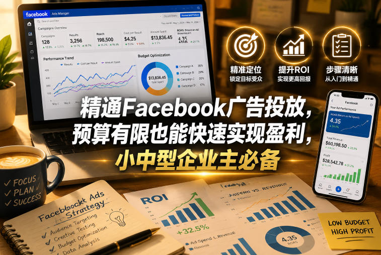 精通Facebook广告投放，预算有限也能快速实现盈利，小中型企业主必备【原创双语字幕】-易工具