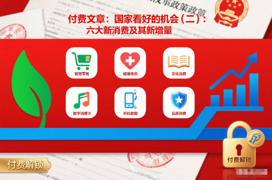 付费文章:国家看好的机会(二):六大新消费及其新增量-易工具