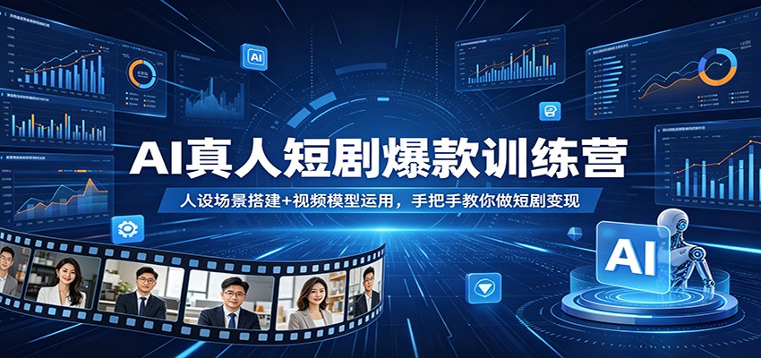 AI真人短剧爆款训练营：人设场景搭建+视频模型运用，手把手教你做短剧变现-易工具