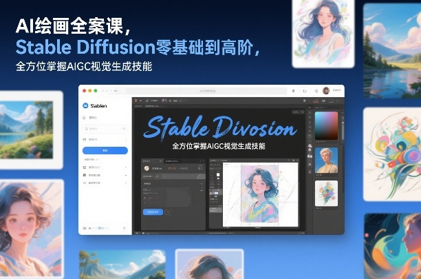 AI绘画全案课，Stable Diffusion零基础到高阶，全方位掌握AIGC视觉生成技能-易工具