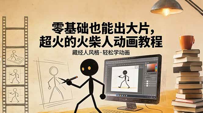 （17464期）零基础也能出大片，超火的火柴人动画教程（藏经人风格）-易工具