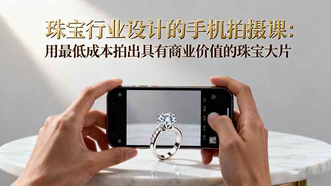 (16385期)珠宝行业设计的手机拍摄课:用最低成本拍出具有商业价值的珠宝大片!-易工具