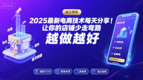 2025最新电商技术每天分享,让你的店铺少走弯路,越做越好(更新11月)-易工具