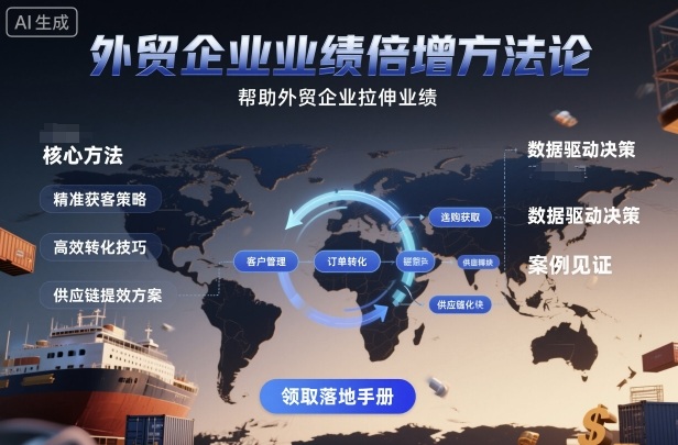 外贸企业业绩倍增方法论，帮助外贸企业拉伸业绩-易工具