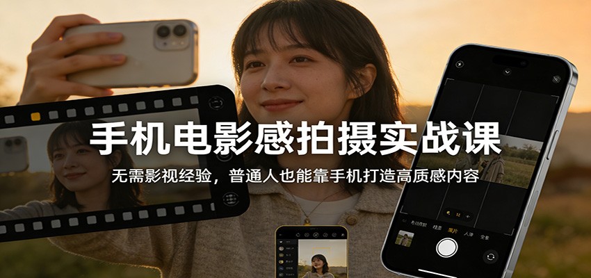 手机电影感拍摄实战课：无需影视经验，普通人也能靠手机打造高质感内容-易工具