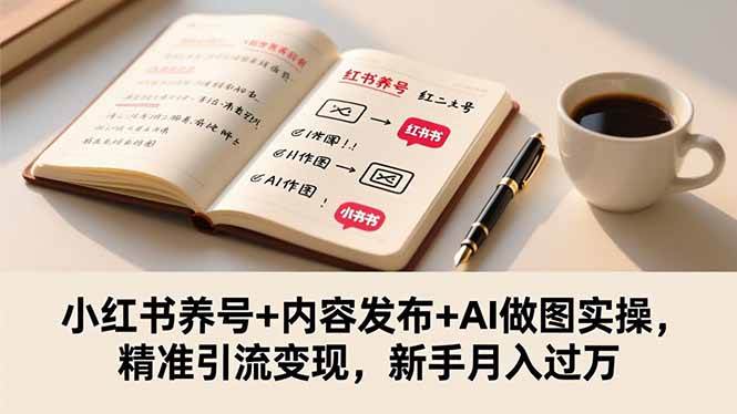 (16498期)小红书养号+内容发布+AI做图实操,精准引流变现,新手月入过万 (16498期)小红书养号+内容发布+AI做图实操,精准引流变现,新手月入过万