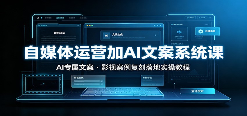 自媒体运营加AI文案系统课::AI专属文案,影视案例复刻落地实操教程-易工具