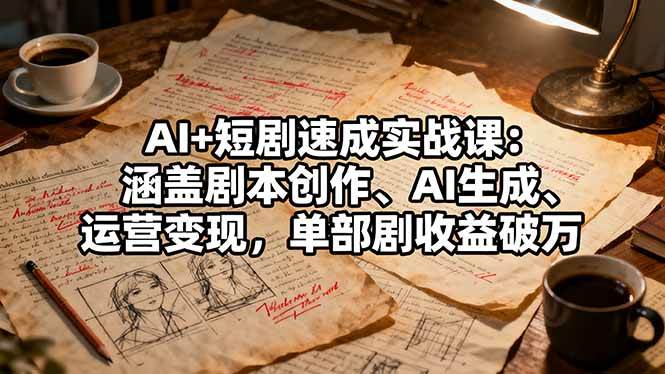 图片[1]-（16359期）AI+短剧速成实战课：涵盖剧本创作、AI生成、运营变现，单部剧收益破万-易工具