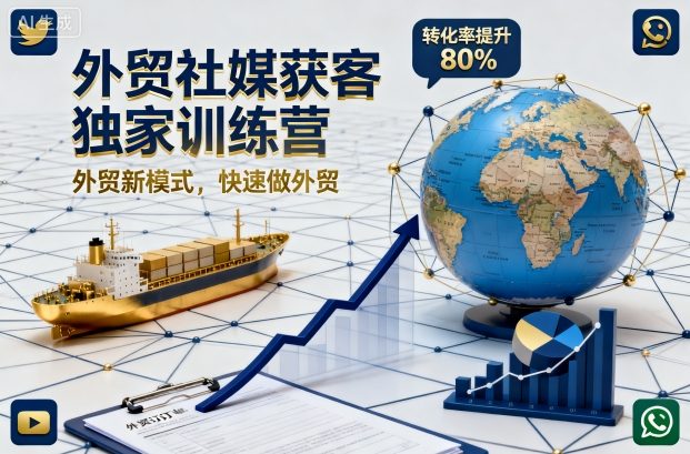 外贸社媒获客独家训练营,外贸新模式,快速做外贸(更新26年07月27日)-易工具