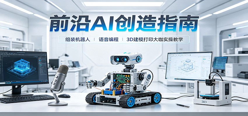 前沿AI创造指南：组装机器人、语音编程、3D建模打印大咖实操教学-易工具