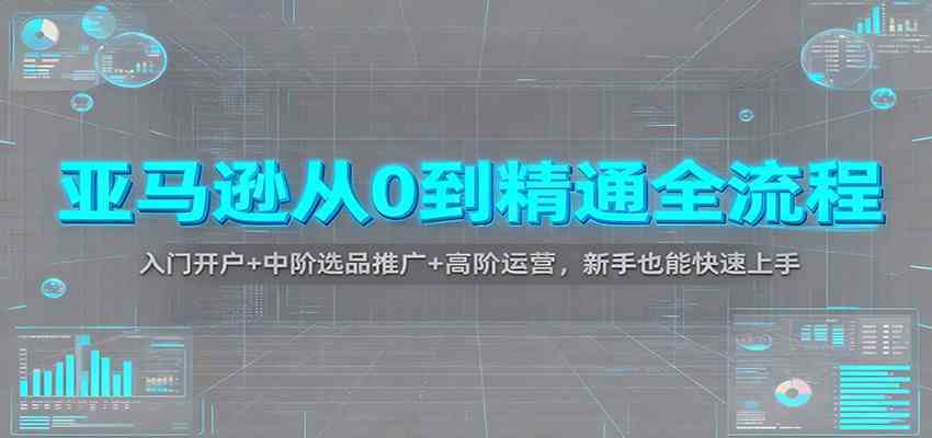 亚马逊从0到精通全流程:入门开户+中阶选品推广+高阶运营,新手也能快速上手-易工具