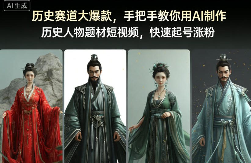 历史赛道大爆款,手把手教你用AI制作历史人物题材短视频,快速起号涨粉-易工具