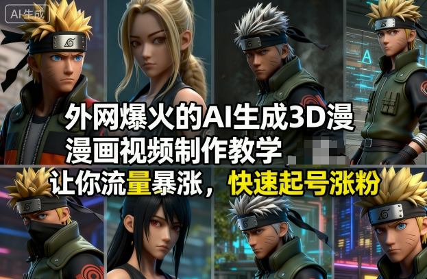 外网爆火的AI生成3D漫画视频制作教学,让你流量暴涨,快速起号涨粉!-易工具
