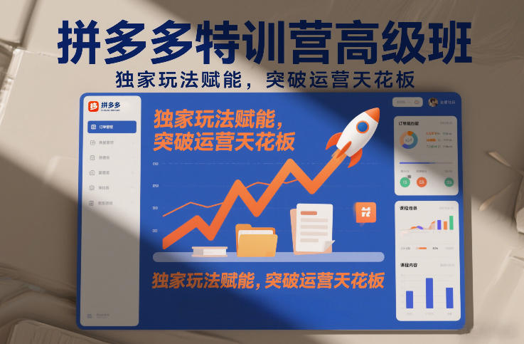 拼多多特训营高阶班，独家玩法赋能，突破运营天花板（更新26年4月18日）-易工具